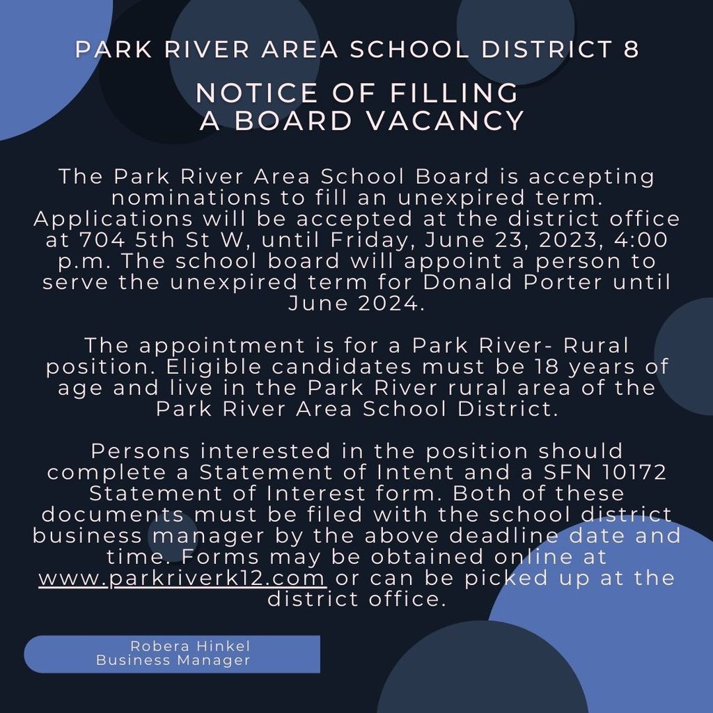 Live Feed Park River Area School District 8